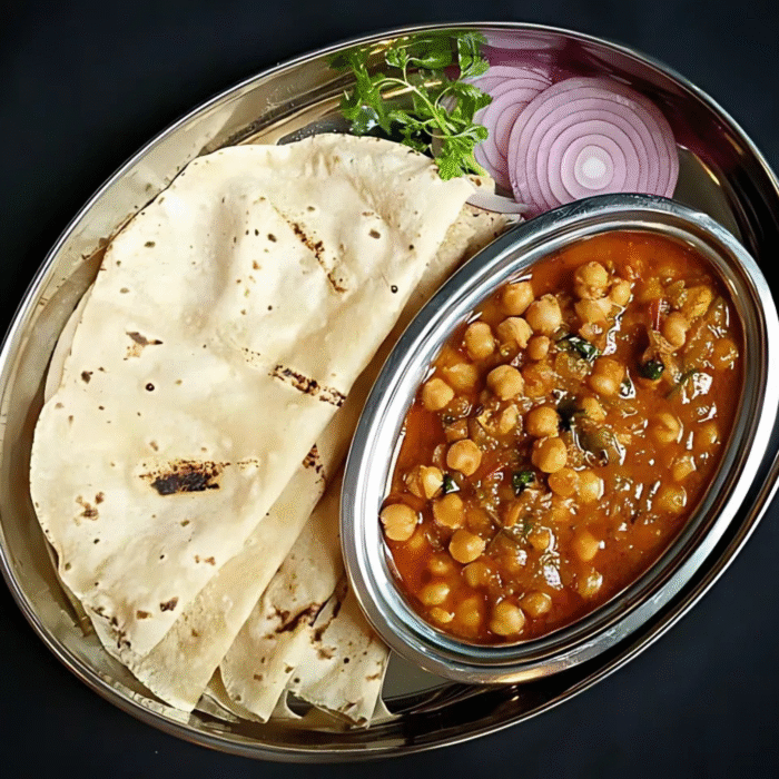 Chana Masala with Butter Roti
