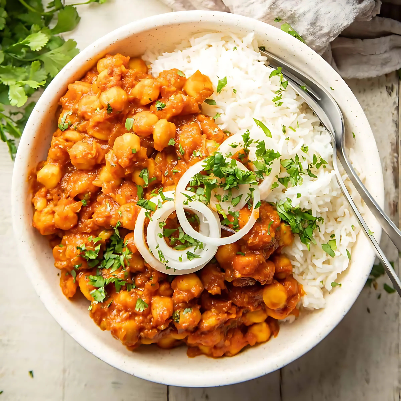 Chana Masala with Butter Roti
