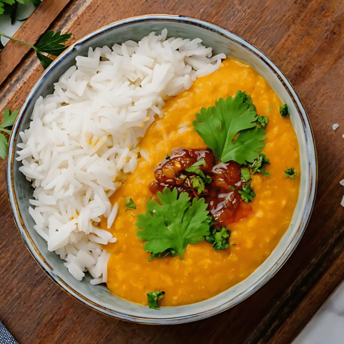 rice with dal fry