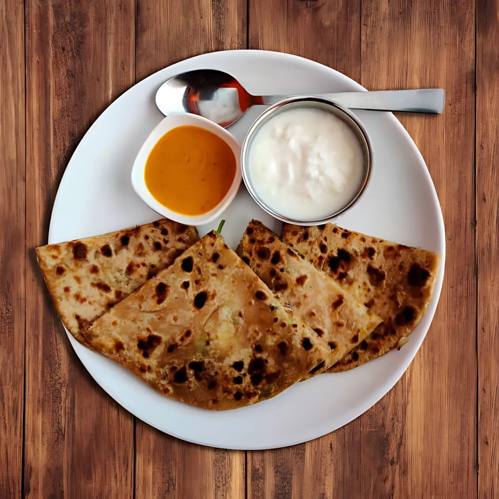 Aloo Paratha with Curd