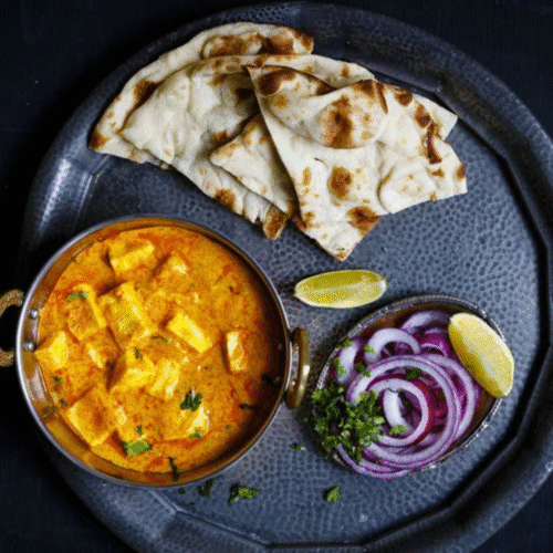 butter roti with shahi paneer