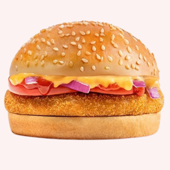 Delicious veg burger with aloo tikki