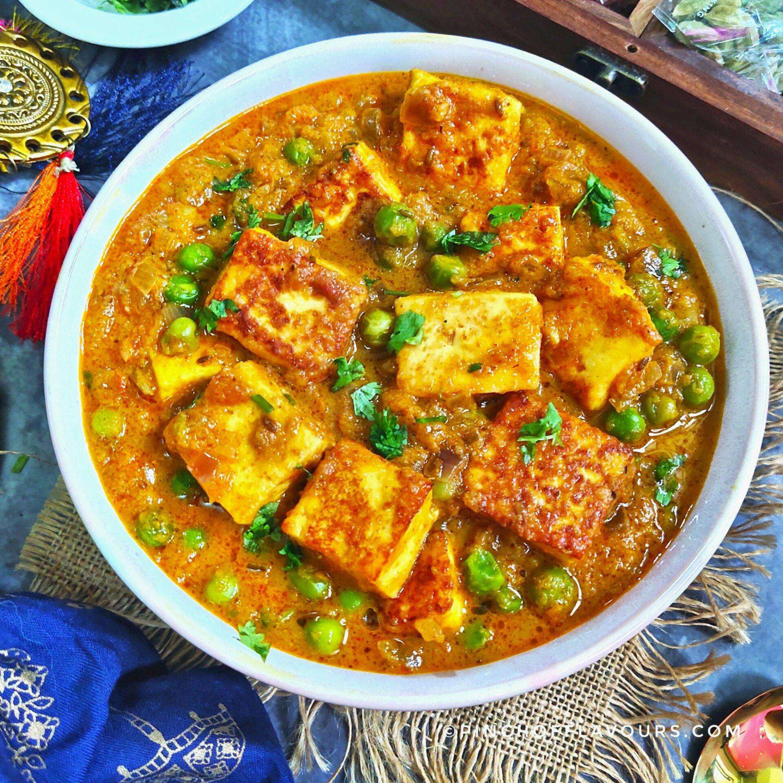 fresh and hot mutter paneer
