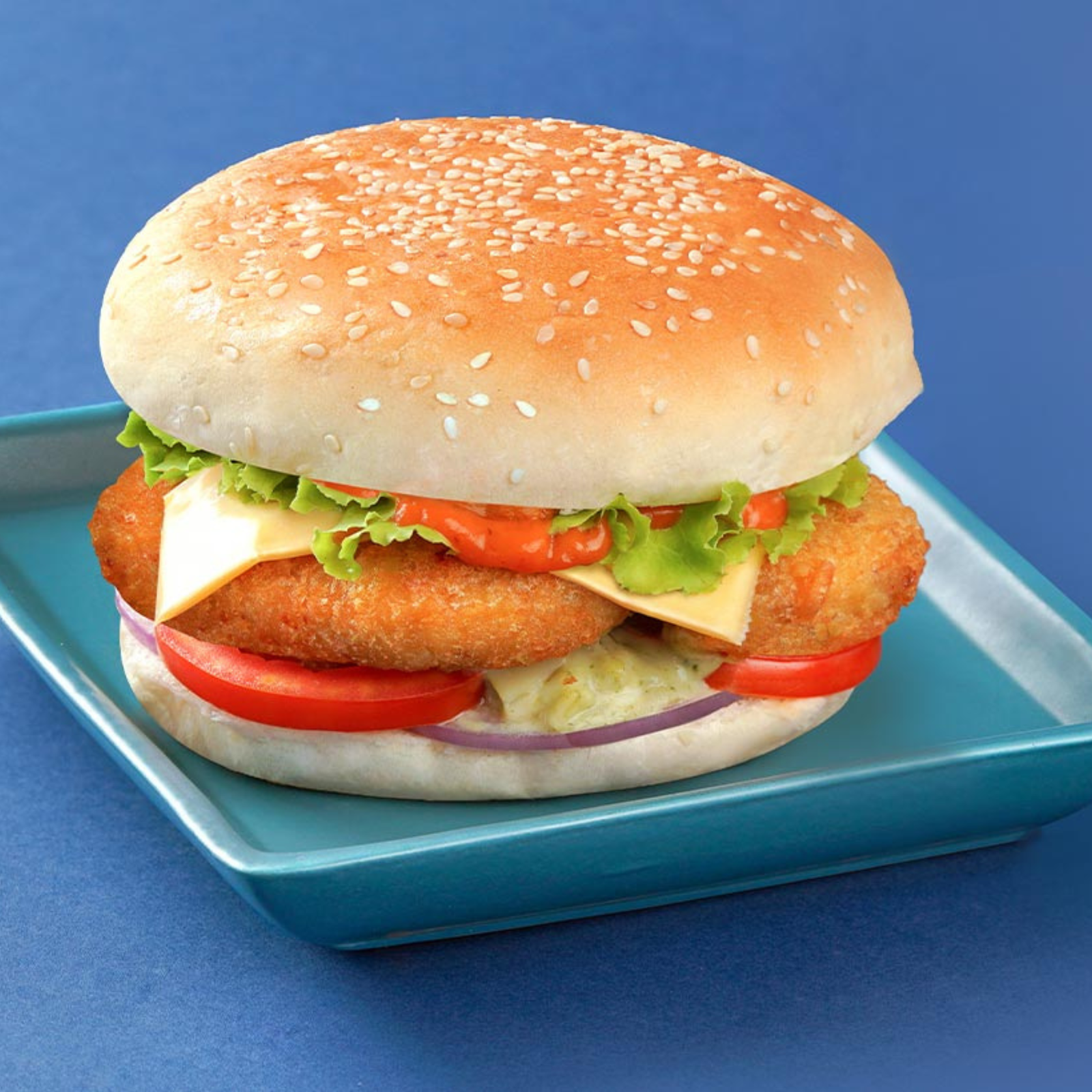 Aloo Tikki Cheese Burger